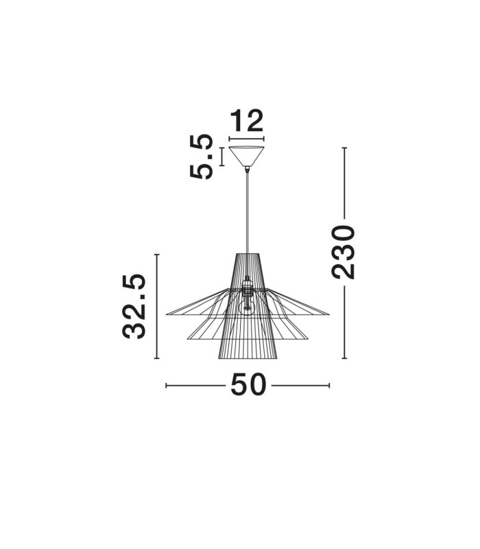 Kao Dome Pendant Ceiling Light Natural Orange Sandy White E27 1x12W-7