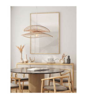 Artic Dome Pendant Ceiling Light Natural Sandy White E27 1x12W-2
