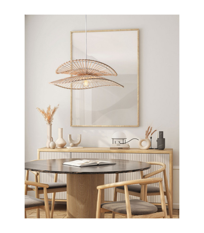 Artic Dome Pendant Ceiling Light Natural Sandy White E27 1x12W-2