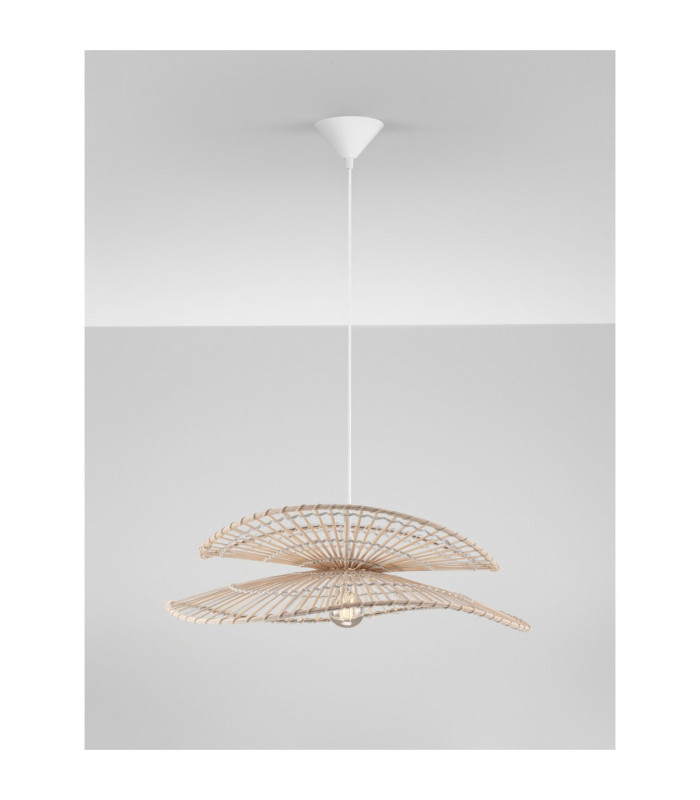 Artic Dome Pendant Ceiling Light Natural Sandy White E27 1x12W-4