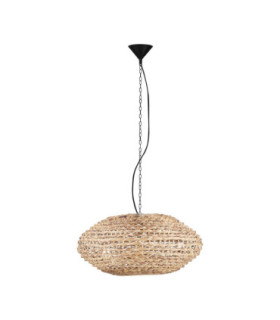 Bola 58cm Wire Frame Pendant Ceiling Light Natural E27 1x12W-1