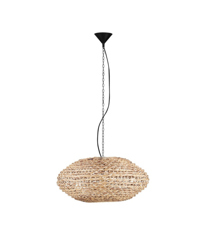 Bola 58cm Wire Frame Pendant Ceiling Light Natural E27 1x12W-1