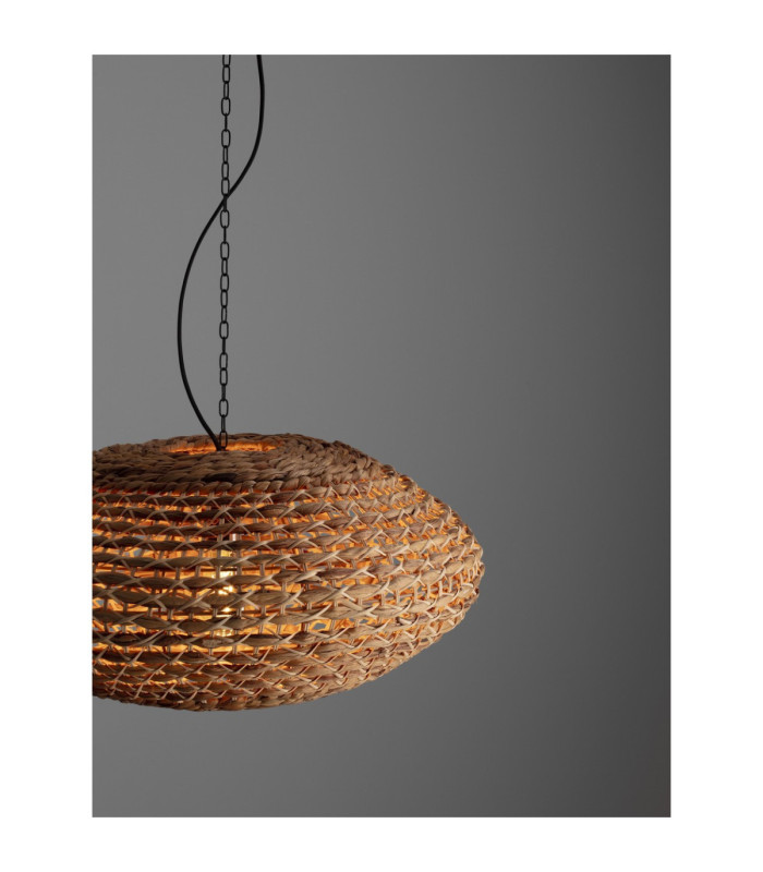 Bola 58cm Wire Frame Pendant Ceiling Light Natural E27 1x12W-4