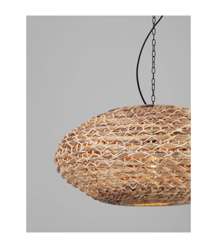 Bola 58cm Wire Frame Pendant Ceiling Light Natural E27 1x12W-6