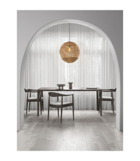 Bola 50cm Wire Frame Pendant Ceiling Light Natural E27 1x12W-2