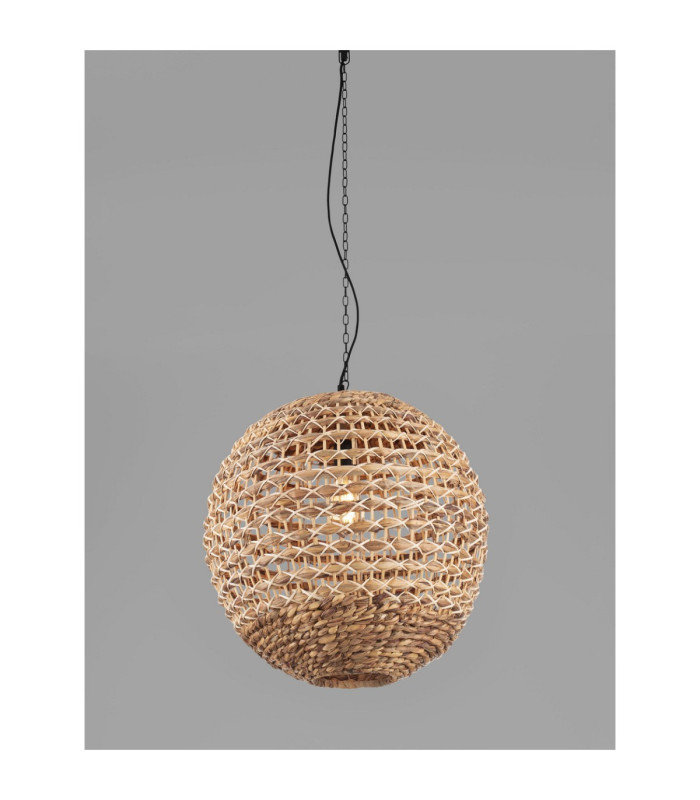 Bola 50cm Wire Frame Pendant Ceiling Light Natural E27 1x12W-6