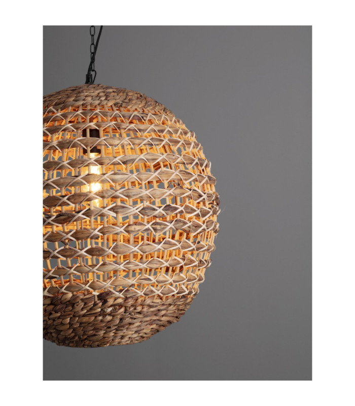 Bola 50cm Wire Frame Pendant Ceiling Light Natural E27 1x12W-7