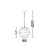 Bola 50cm Wire Frame Pendant Ceiling Light Natural E27 1x12W-9