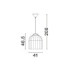 Bola 40cm Wire Frame Pendant Ceiling Light Natural E27 1x12W-8