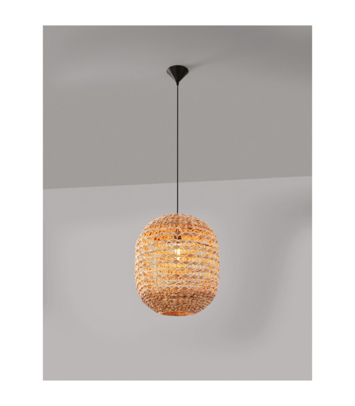 Bola 42cm Wire Frame Pendant Ceiling Light Natural E27 1x12W-3