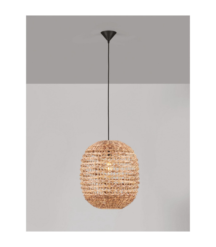 Bola 42cm Wire Frame Pendant Ceiling Light Natural E27 1x12W-4
