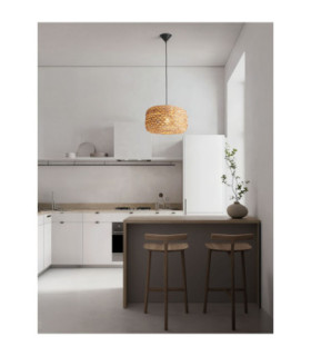 Ponn Wire Frame Pendant Ceiling Light Natural Sandy Black E27 1x12W-2