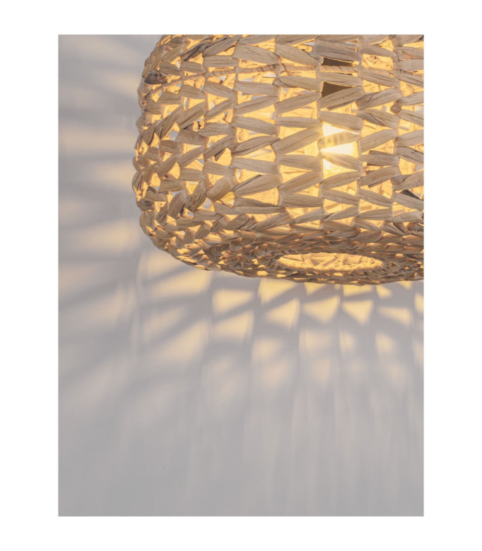 Ponn Wire Frame Pendant Ceiling Light Natural Sandy Black E27 1x12W-5