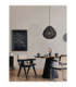 Melody Wire Frame Pendant Ceiling Light Black E27 1x12W-2