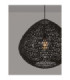 Melody Wire Frame Pendant Ceiling Light Black E27 1x12W-5