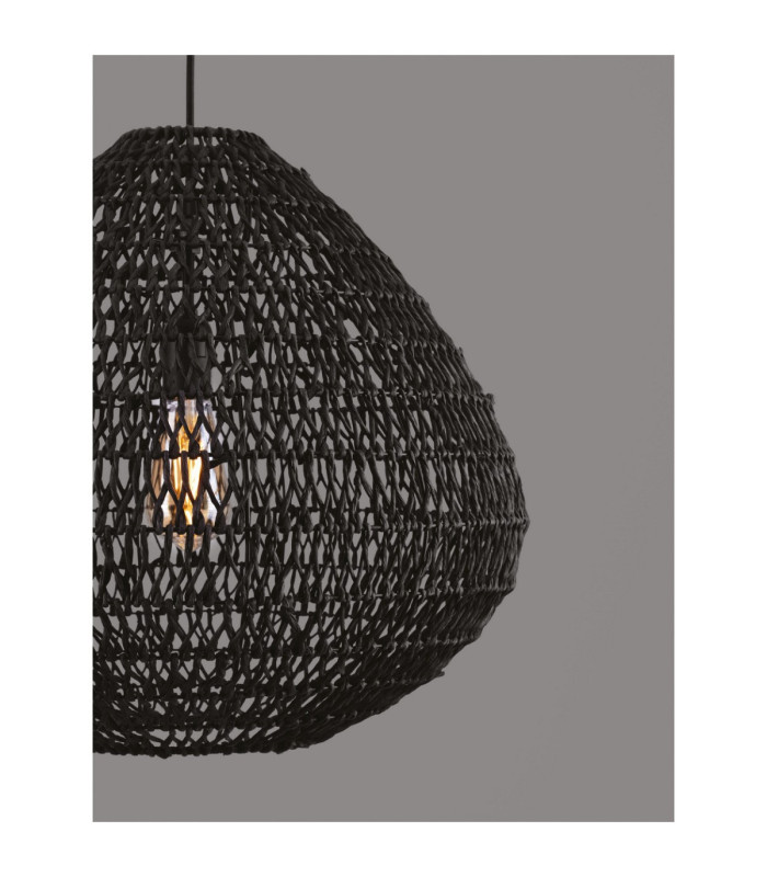 Melody Wire Frame Pendant Ceiling Light Black E27 1x12W-6
