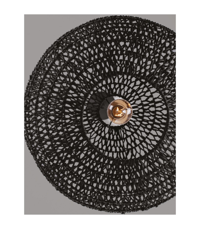 Melody Wire Frame Pendant Ceiling Light Black E27 1x12W-7