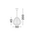 Melody Wire Frame Pendant Ceiling Light Black E27 1x12W-8