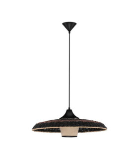 Capa Dome Pendant Ceiling Light Natural Black Brown E27 1x12W-1