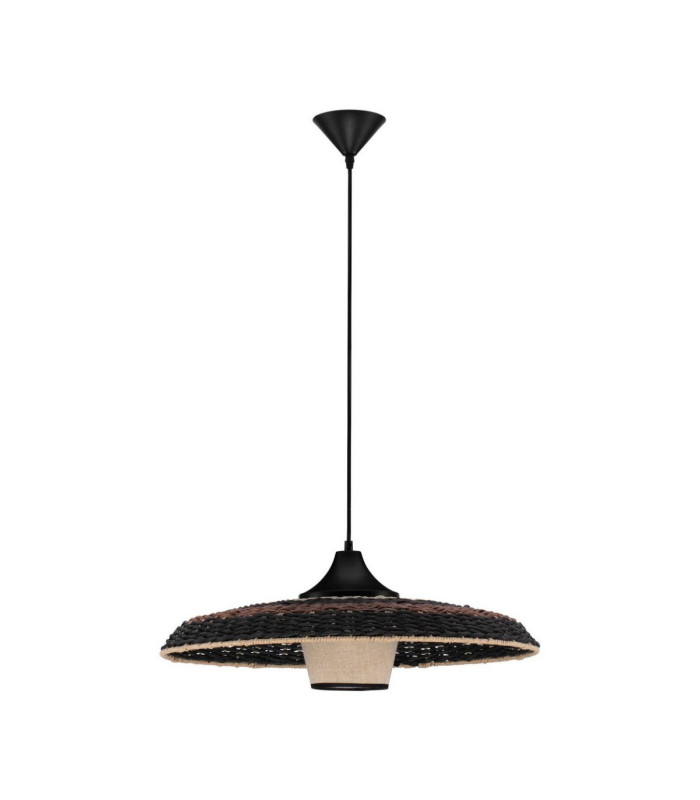 Capa Dome Pendant Ceiling Light Natural Black Brown E27 1x12W-1