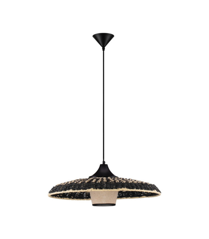 Capa Dome Pendant Ceiling Light Natural Black E27 1x12W-1