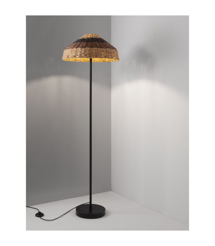 Capa Floor Lamp Natural Black Brown E27 1x12W-6