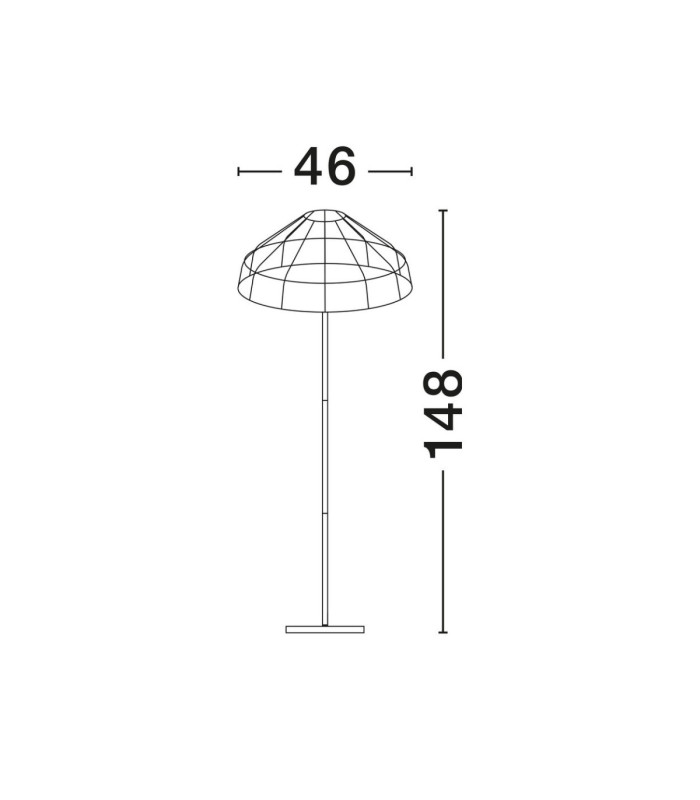 Capa Floor Lamp Natural Black Brown E27 1x12W-10