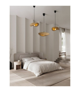 Adaline 42cm Dome Pendant Ceiling Light Natural E27 1x12W-2