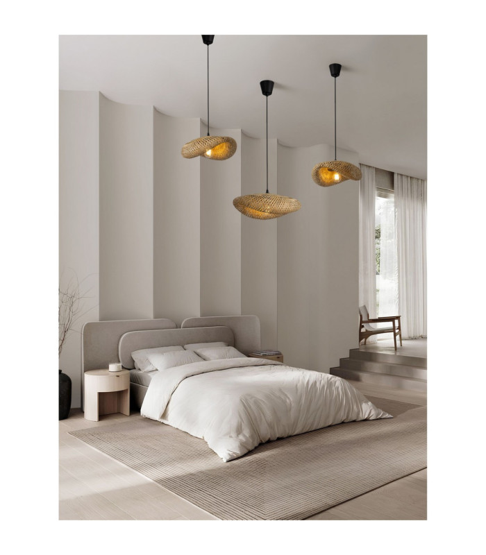 Adaline 42cm Dome Pendant Ceiling Light Natural E27 1x12W-2