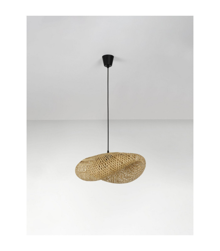 Adaline 62cm Dome Pendant Ceiling Light Natural E27 1X12W-3