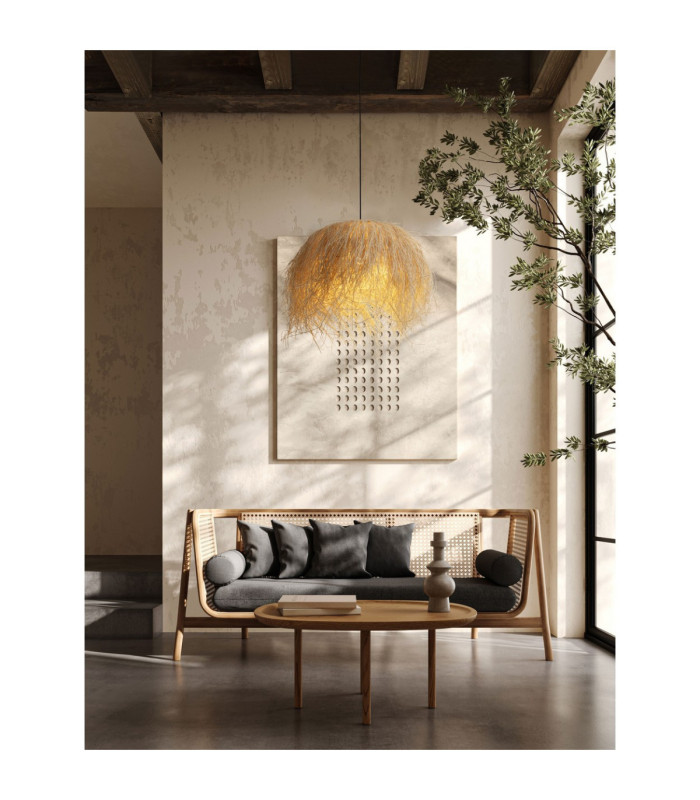 Jaunet Dome Pendant Ceiling Light Natural E27 1x12W-2
