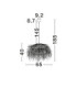 Jaunet Dome Pendant Ceiling Light Natural E27 1x12W-7