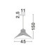 Aura Dome Pendant Ceiling Light Sandy Black E27 1x12W-7