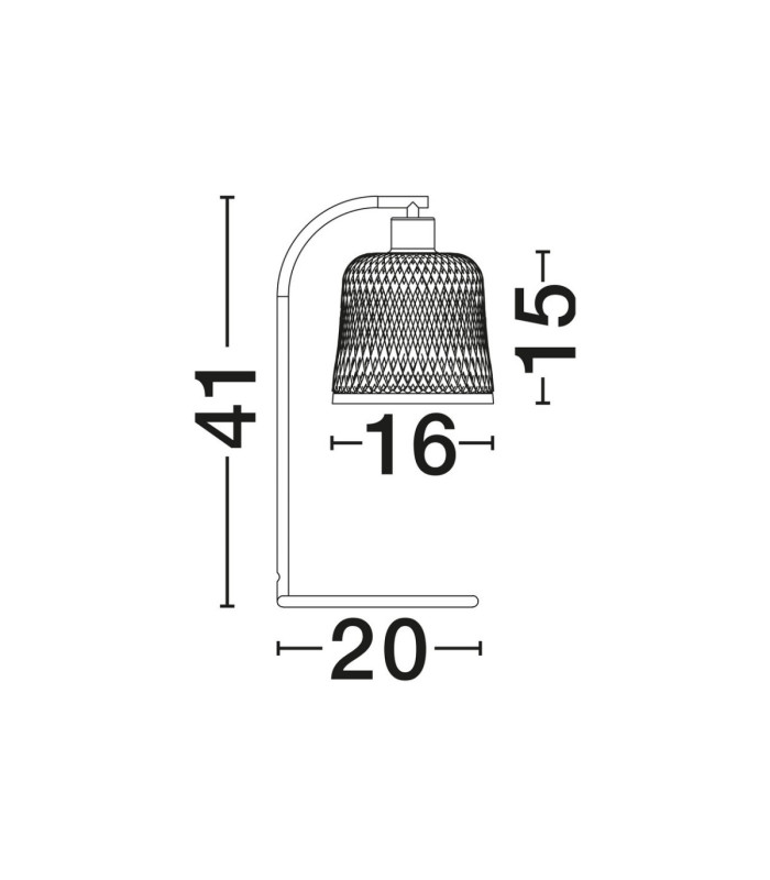 Intra Table Lamp Black Natural E27 1x12W-8