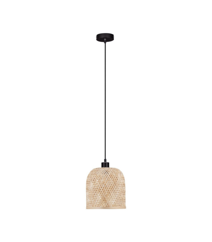 Intra Dome Pendant Ceiling Light Black Natural E27 1x12W-1