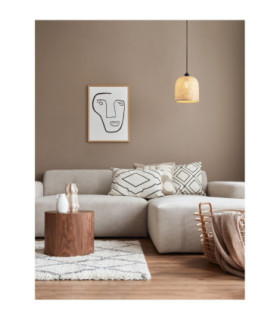 Intra Dome Pendant Ceiling Light Black Natural E27 1x12W-2