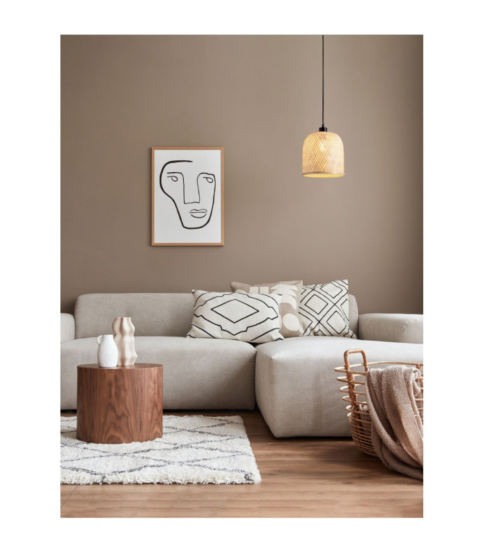 Intra Dome Pendant Ceiling Light Black Natural E27 1x12W-2