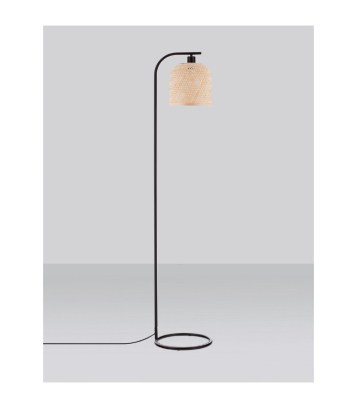 Intra Floor Lamp Black Natural E27 1x12W-3