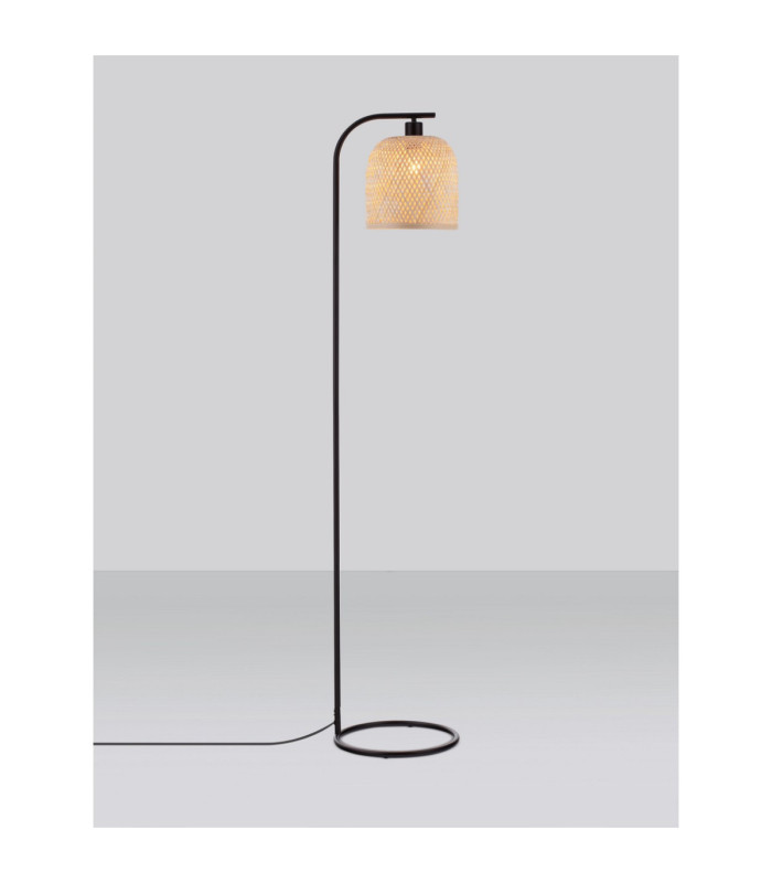 Intra Floor Lamp Black Natural E27 1x12W-4