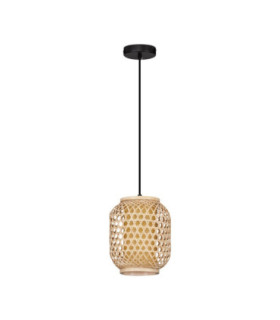 Asma 20cm Wire Frame Pendant Ceiling Light Sandy Black E27 1x12W-1