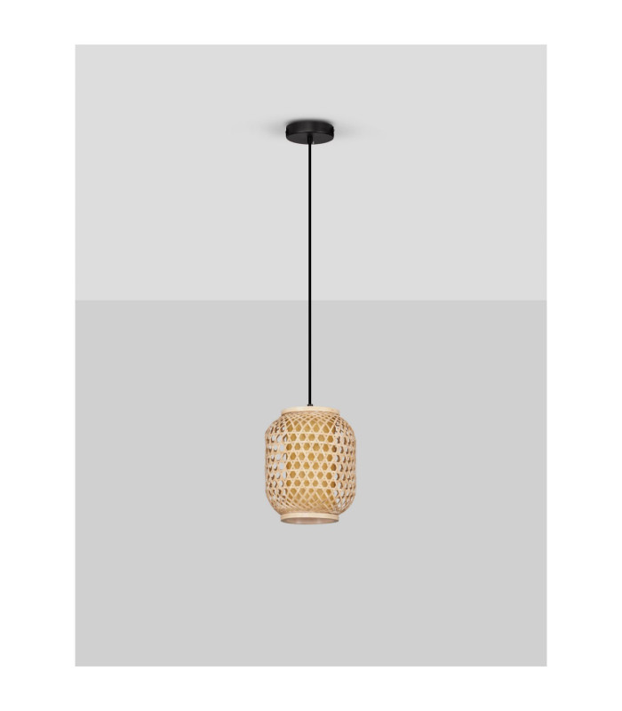 Asma 20cm Wire Frame Pendant Ceiling Light Sandy Black E27 1x12W-3