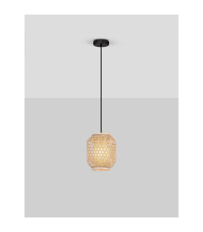 Asma 20cm Wire Frame Pendant Ceiling Light Sandy Black E27 1x12W-4