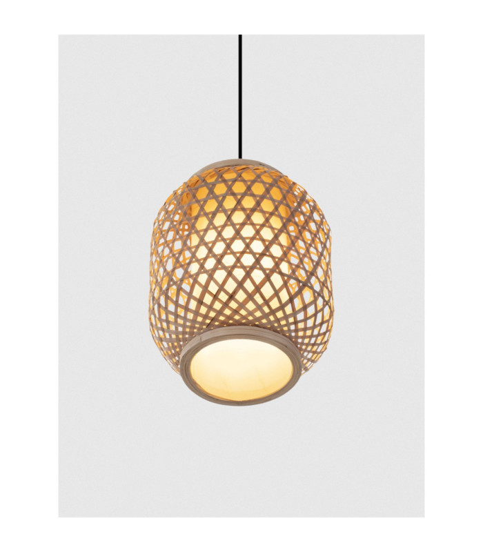 Asma 20cm Wire Frame Pendant Ceiling Light Sandy Black E27 1x12W-5