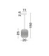 Asma 20cm Wire Frame Pendant Ceiling Light Sandy Black E27 1x12W-6
