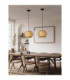 Asma 30cm Wire Frame Pendant Ceiling Light Sandy Black E27 1x12W-2