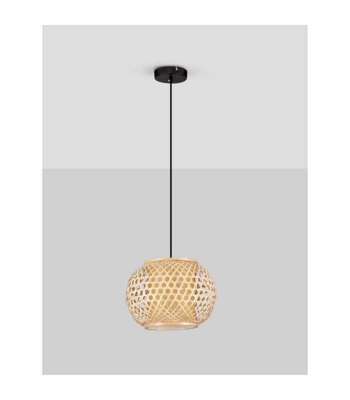 Asma 30cm Wire Frame Pendant Ceiling Light Sandy Black E27 1x12W-3