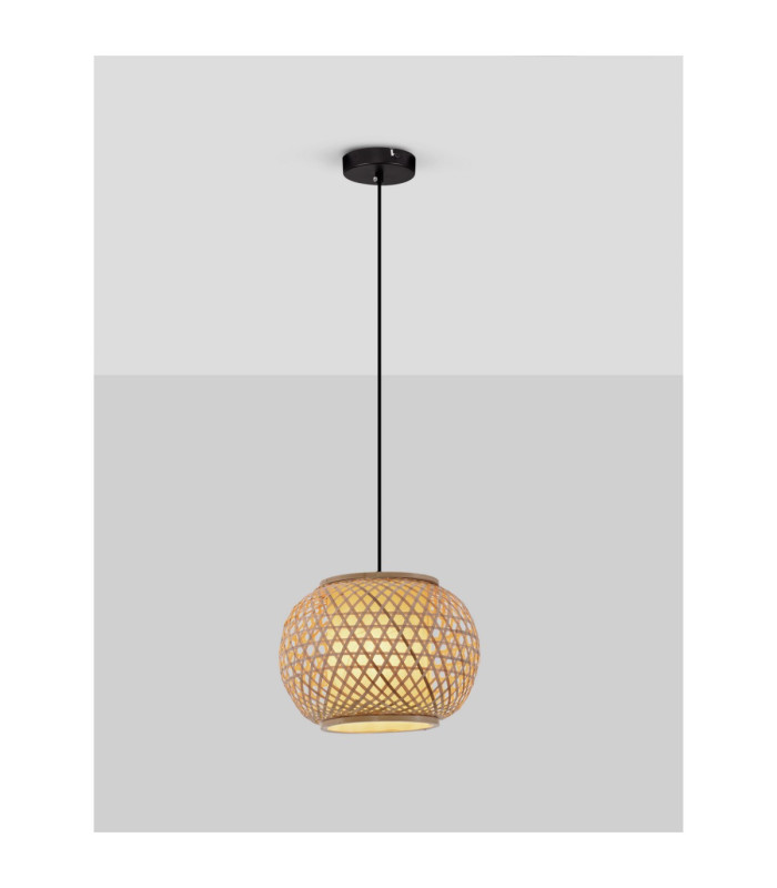 Asma 30cm Wire Frame Pendant Ceiling Light Sandy Black E27 1x12W-4