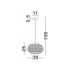 Asma 30cm Wire Frame Pendant Ceiling Light Sandy Black E27 1x12W-6