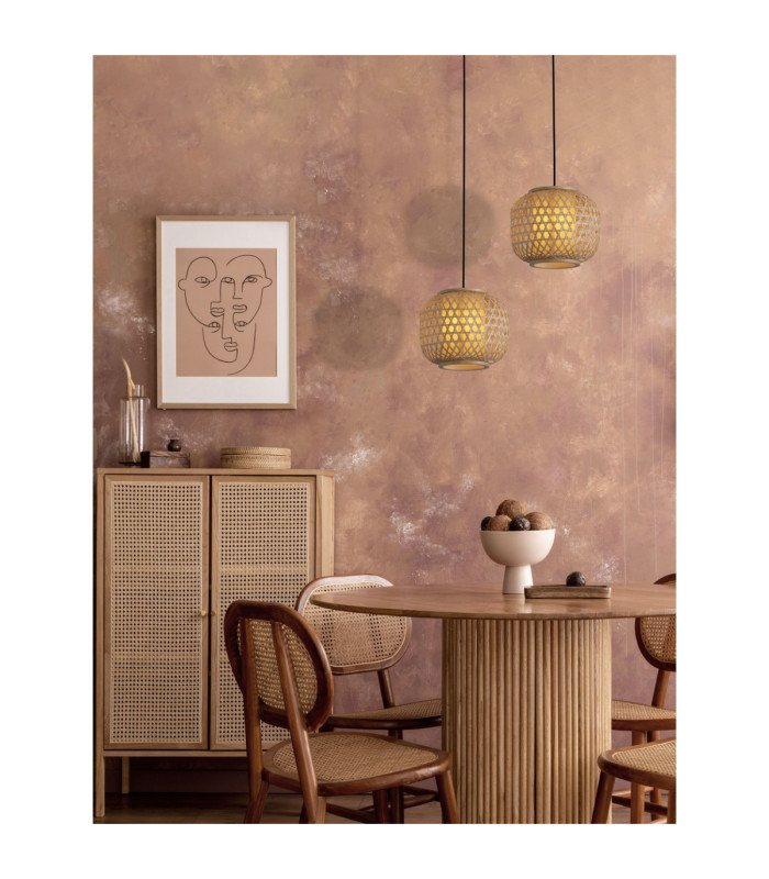 Asma 25cm Wire Frame Pendant Ceiling Light Sandy Black E27 1x12W-2