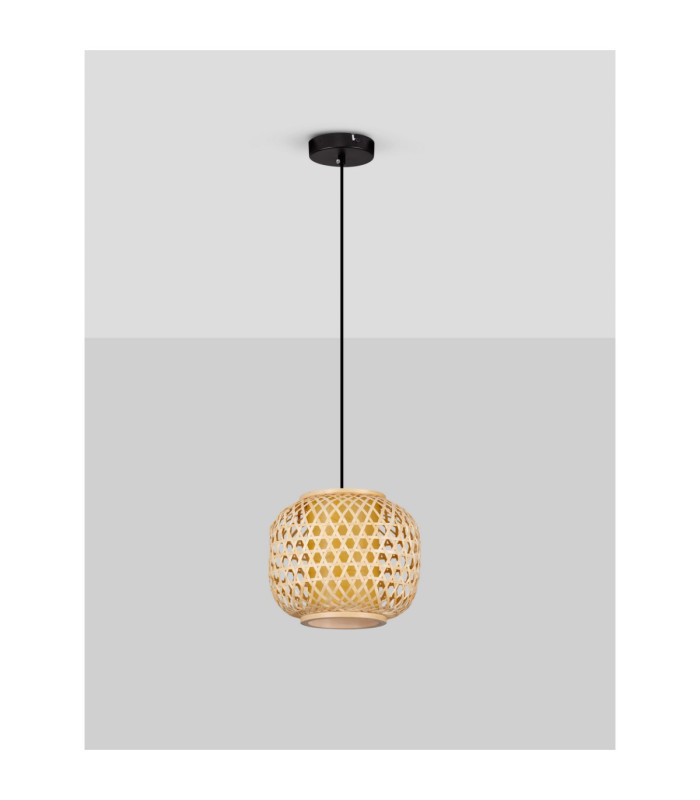 Asma 25cm Wire Frame Pendant Ceiling Light Sandy Black E27 1x12W-3